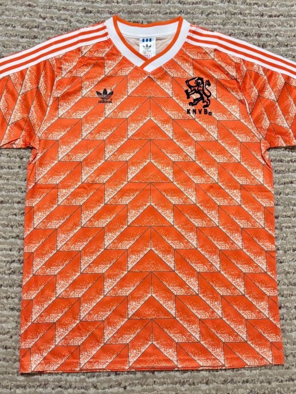Netherland Adidas KNVB Orange Graphic Men's Soccer Jersey